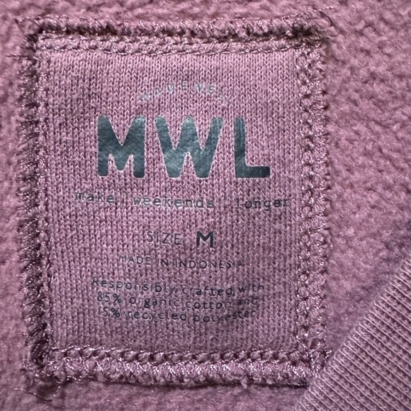 Madewell Cotton Blend Boxy Henley Sweatshirt Lounge / Medium - Picture 6 of 11